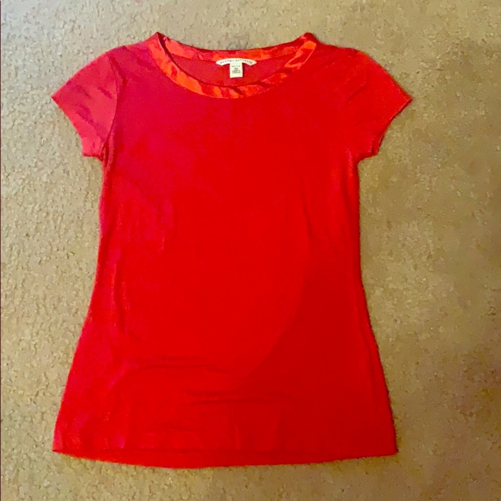 red plain shirt